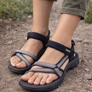 Teva Women Sandals Size 8 Black Gray Comfort Outdoor Hiking Sport